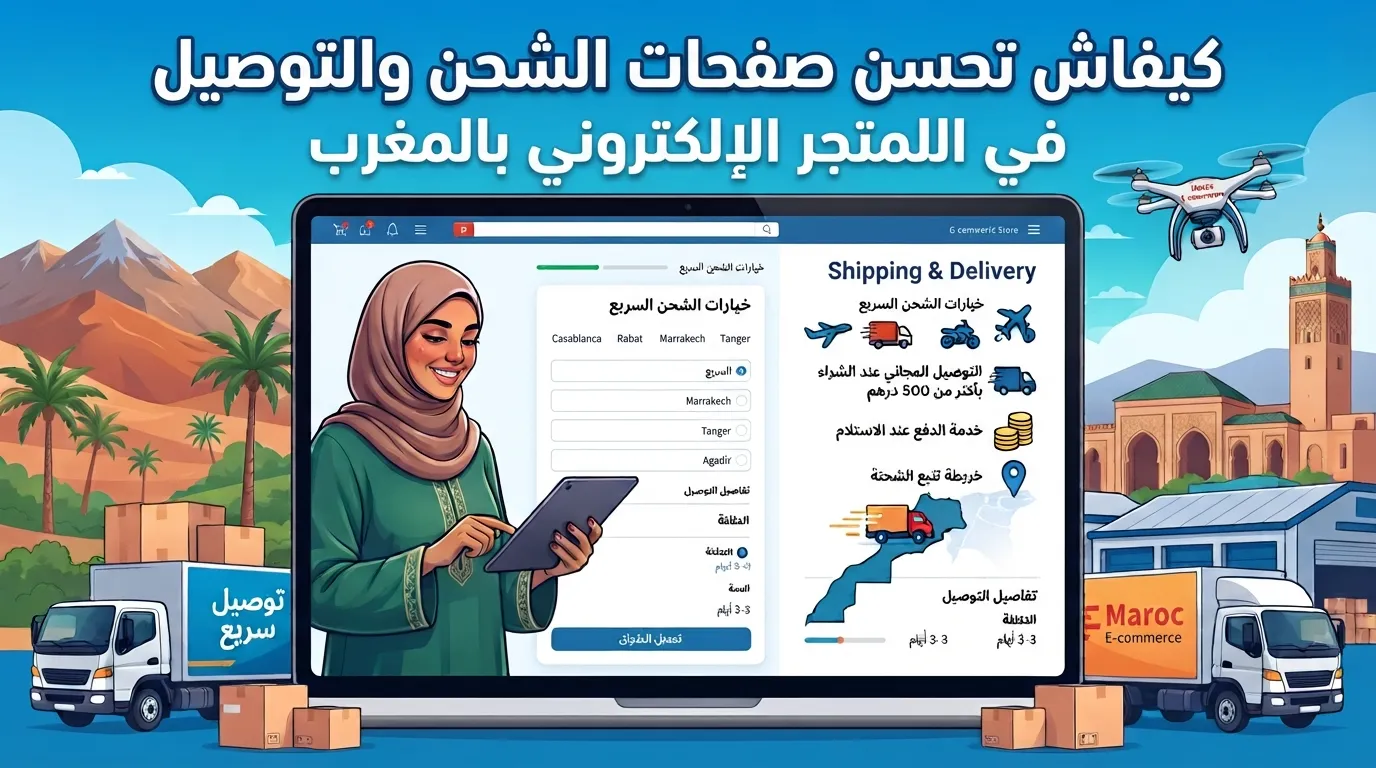 كيفاش تحسن صفحات الشحن والتوصيل في المتجر الإلكتروني بالمغرب؟