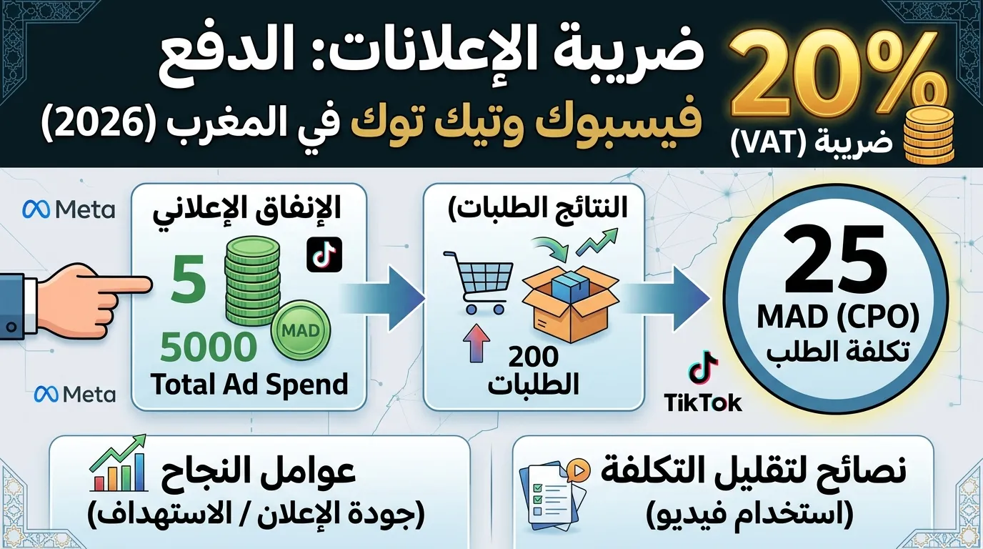 20% TVA على Facebook Ads وTikTok Ads في المغرب: التأثير على البائع والمشتري